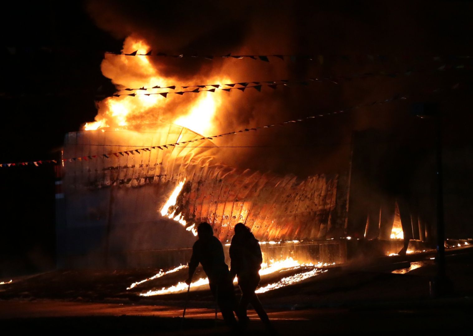 Businesses burn on West Florissant